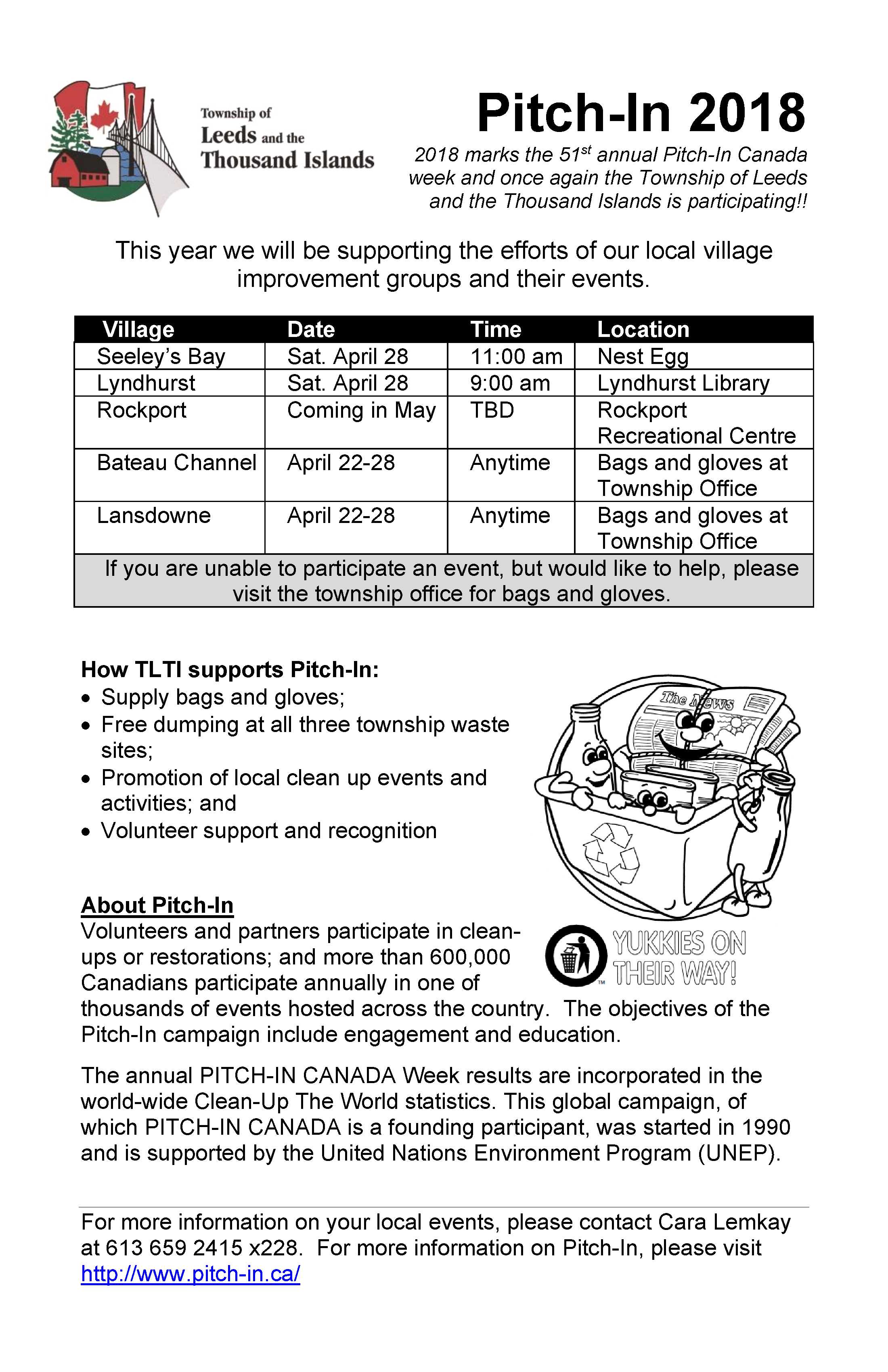 Pitch In Canada – April 22-28, 2018