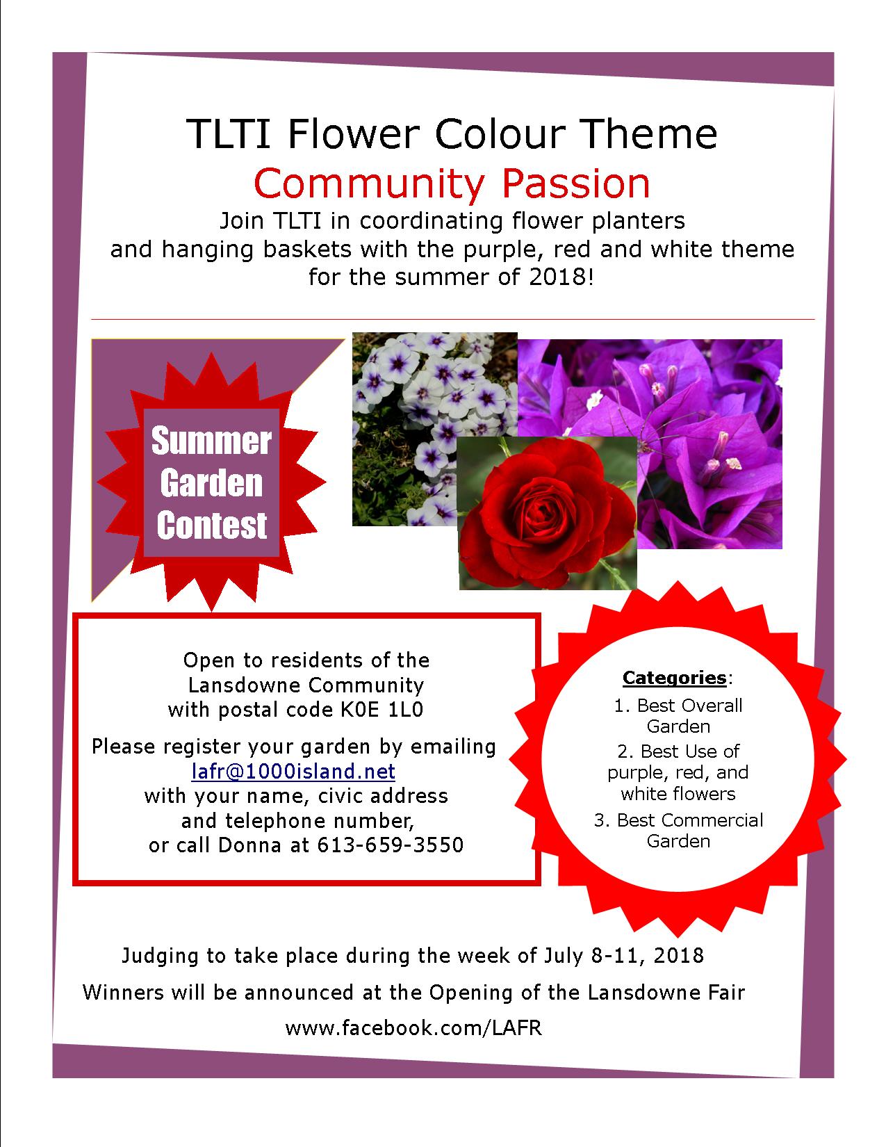 LAFR Summer Garden Contest – 2018