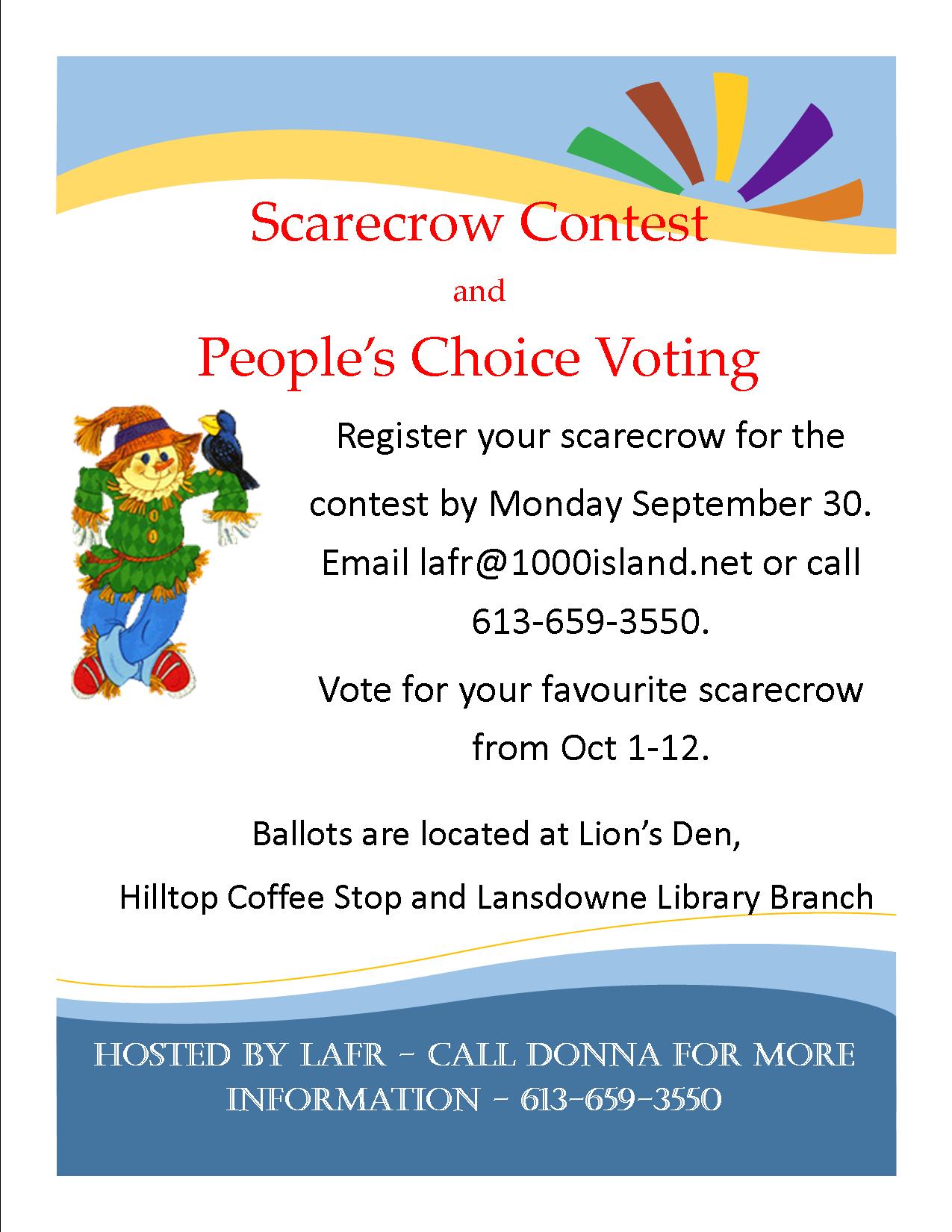 Scarecrow Sightings in Lansdowne – Oct 1-12, 2019